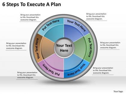1113 business ppt diagram 6 steps to execute a plan powerpoint template