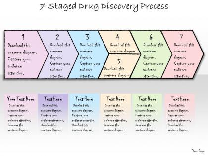 1113 business ppt diagram 7 staged drug discovery process powerpoint template
