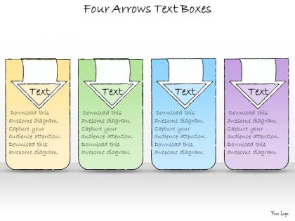 1113 business ppt diagram four arrows text boxes powerpoint template