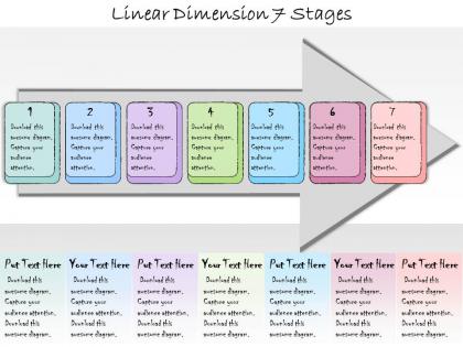 1113 business ppt diagram linear dimension 7 stages powerpoint template