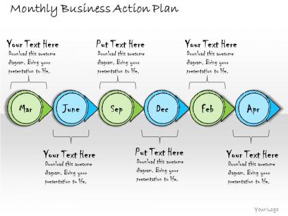 1113 business ppt diagram monthly business action plan powerpoint template