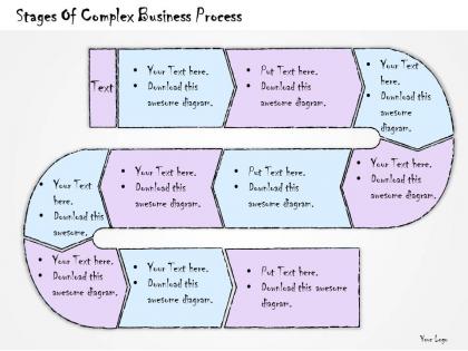 1113 business ppt diagram stages of complex business process powerpoint template