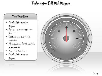 1113 business ppt diagram tachometer full dial diagram powerpoint template