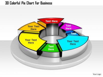 1114 3d colorful pie chart for business image graphics for powerpoint