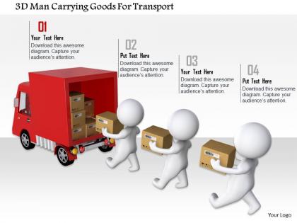 1114 3d men carrying goods for transport ppt graphics icons