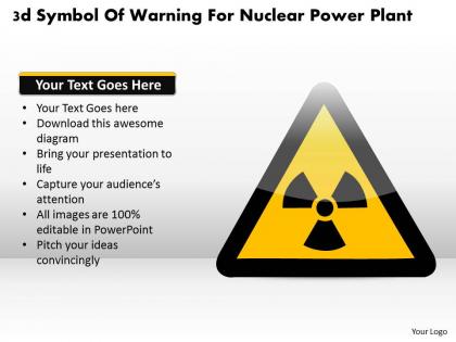 1114 3d symbol of warning for nuclear power plant powerpoint template