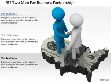 1114 3d two men for business partnership ppt graphics icons
