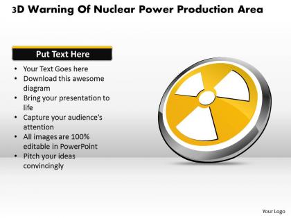 1114 3d warning of nuclear power production area powerpoint template