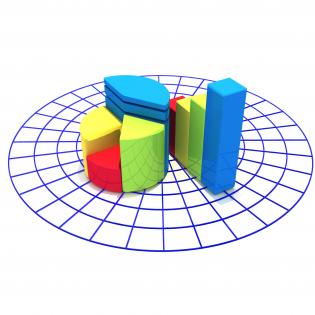 1114 bar graph and pie chart for result analysis stock photo