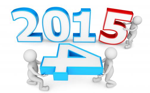 1114 change in year 2014 to 2015 for new year stock photo