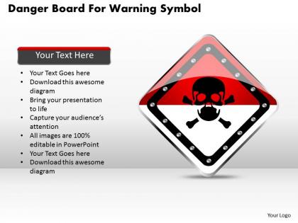 1114 danger board for warning symbol powerpoint template