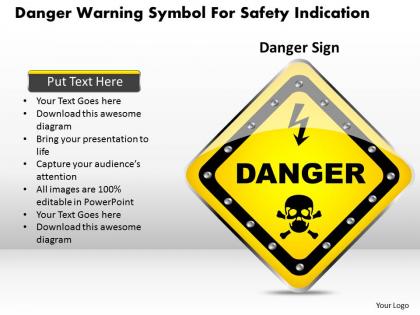 1114 danger warning symbol for safety indication powerpoint template