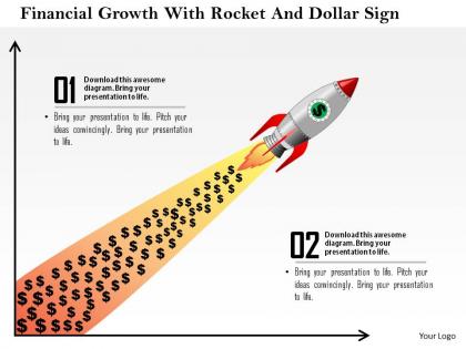 1114 financial growth with rocket and dollar sign powerpoint template