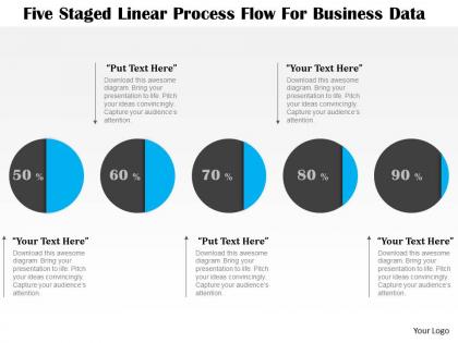 1114 five staged linear process flow for business data powerpoint template