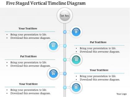 1114 five staged vertical timeline diagram powerpoint template