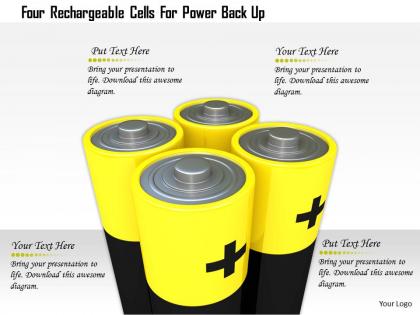 1114 four rechargable cells for power back up image graphic for powerpoint