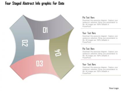 1114 four staged abstract infographic for data presentation template
