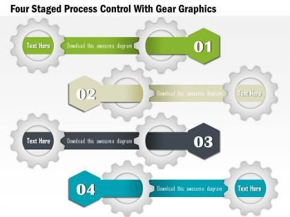 1114 four staged process control with gear graphics powerpoint template