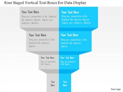 1114 four staged vertical text boxes for data display powerpoint template