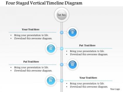 1114 four staged vertical timeline diagram powerpoint template