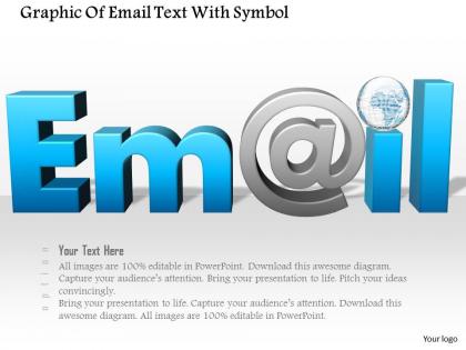 1114 graphic of email text with symbol powerpoint template