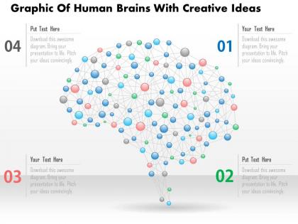 1114 graphic of human brains with creative ideas powerpoint template