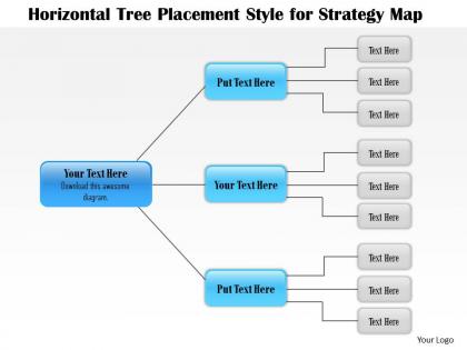 1114 horizontal tree placement style for strategy map powerpoint presentation