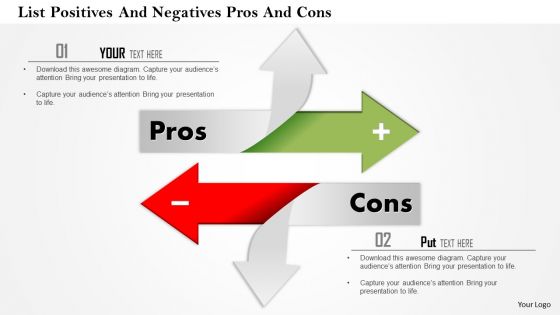 1114 list positives and negatives pros and cons powerpoint presentation