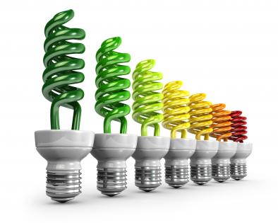 1114 multicolored cfl in line for teamwork stock photo