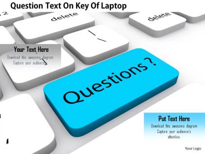 1114 question text on key of laptop image graphics for powerpoint