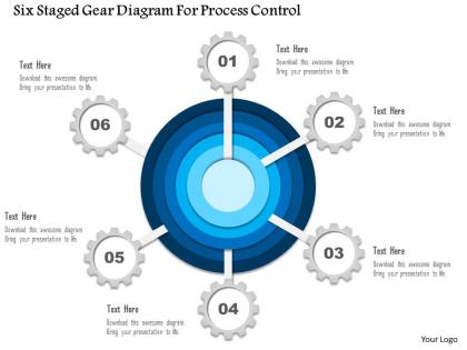 1114 six staged gear diagram for process control presentation template