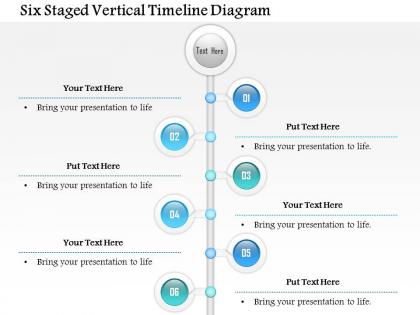 1114 six staged vertical timeline diagram powerpoint template