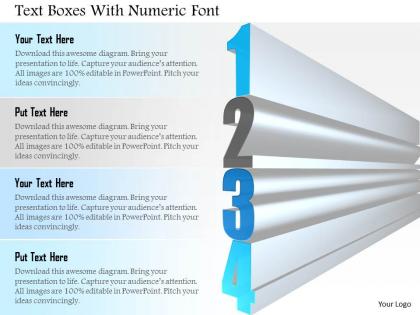 1114 text boxes with numeric font powerpoint template