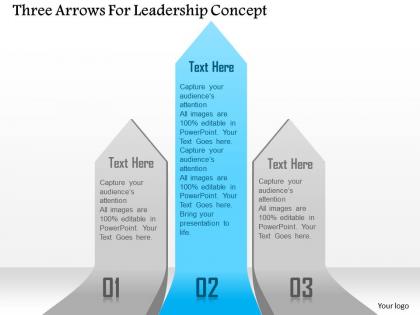 1114 three arrows for leadership concept presentation template