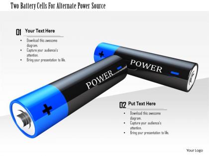 1114 two battery cells for alternate power source image graphic for powerpoint