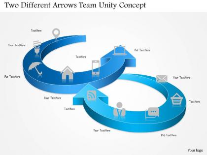 1114 two different arrows team unity concept powerpoint template