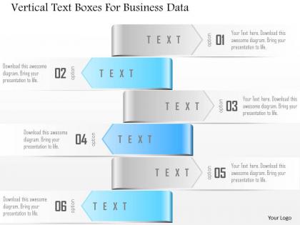 1114 vertical text boxes for business data powerpoint template