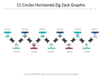 11 circles horizontal zig zack graphic