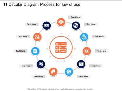 11 circular diagram process for law of use infographic template