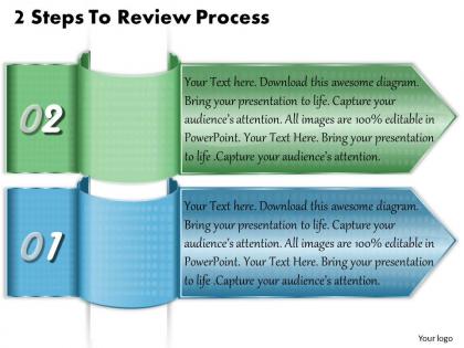 1213 business ppt diagram 2 steps to review process powerpoint template