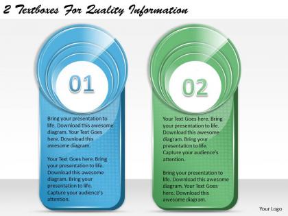 1213 business ppt diagram 2 textboxes for quality information powerpoint template