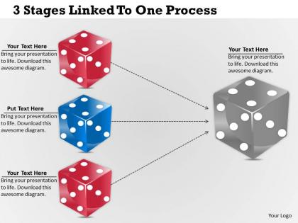 1213 business ppt diagram 3 stages linked to one process powerpoint template