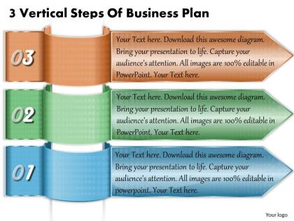 1213 business ppt diagram 3 vertical steps of business plan powerpoint template