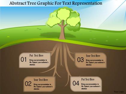 1214 abstract tree graphic for text representation powerpoint template