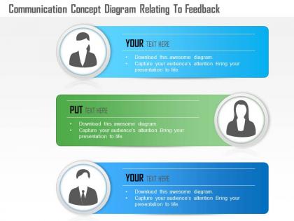 1214 communication concept diagram relating to feedback powerpoint template
