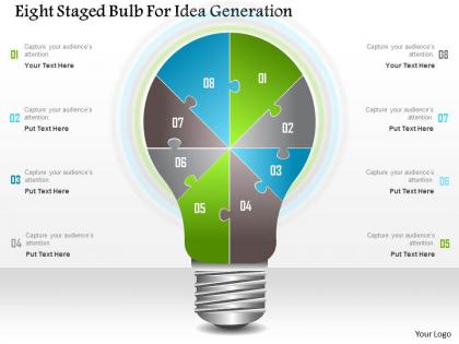 1214 eight staged bulb for idea generation powerpoint template