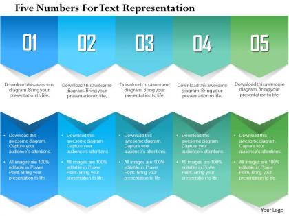 1214 five numbers for text representation powerpoint presentation