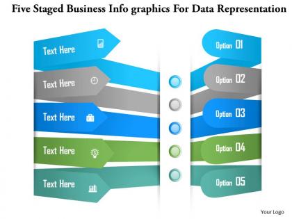 1214 five staged business infographics for data representation powerpoint template