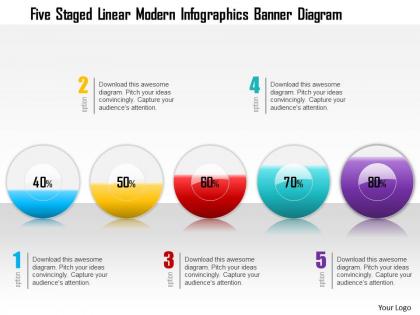 1214 five staged linear modern infographics banner diagram powerpoint template