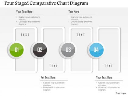 1214 four staged comparative chart diagram powerpoint template